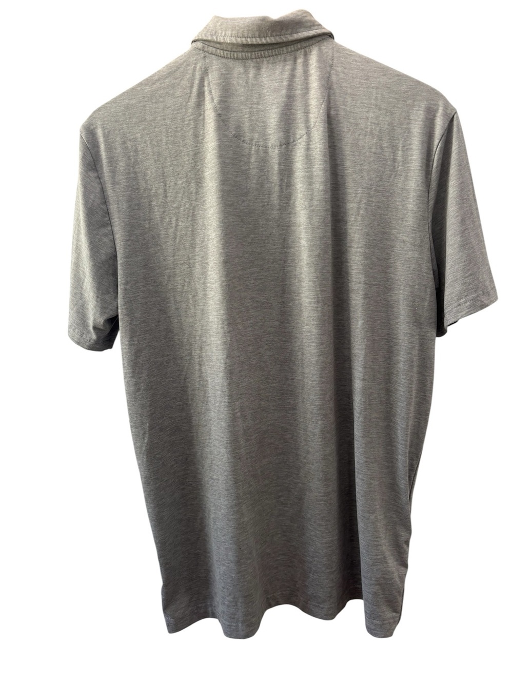 Chaps Polo Shirt Mens Size Medium Gray‎ Heather Logo Active Soft Mens Top - Picture 5 of 7